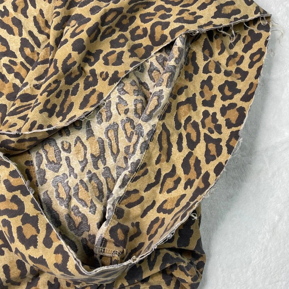 Vtg Ralph Lauren King Pillowcase Leopard Animal Print Cotton Made in USA Damages
